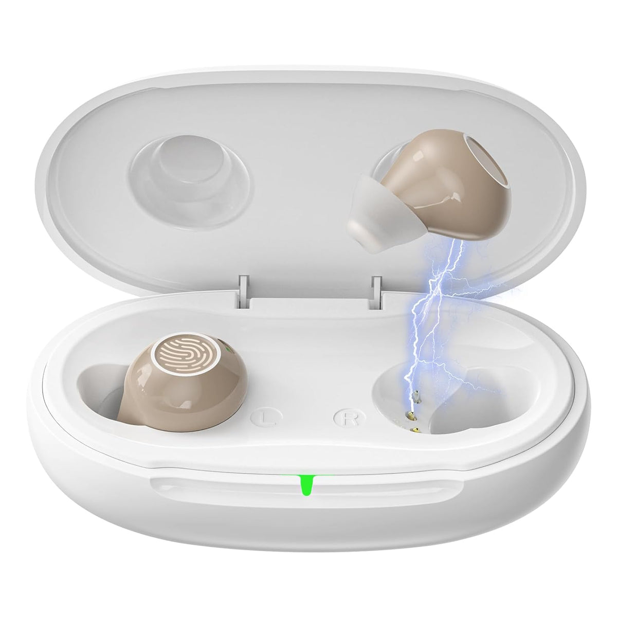 OTC Invisible Hearing Aids for Seniors, Rechargeable Hearing Amplifier for Adults, In-Ear Design with Noise