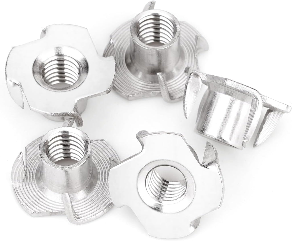 20pcs 3/8"-16 T-Nuts, 304 Stainless 7/16" Barrel Length