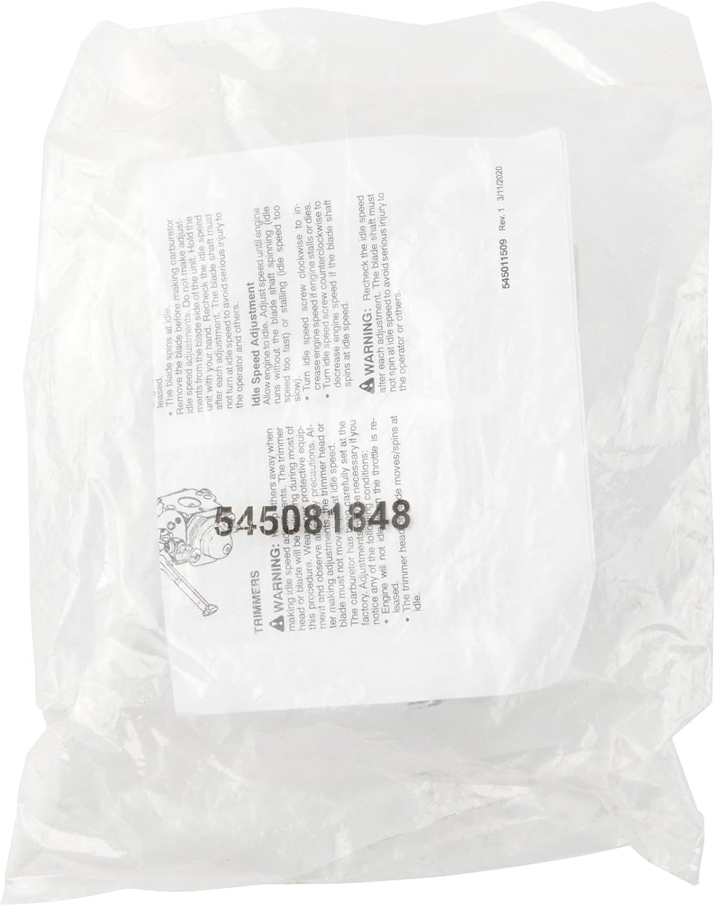 OEM Husqvarna Carburetor 545081848 C1Q-W40A Fits 128C 128L 128LD 128R 128RJ