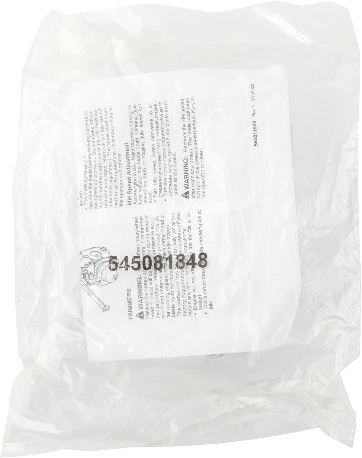 OEM Husqvarna Carburetor 545081848 C1Q-W40A Fits 128C 128L 128LD 128R 128RJ