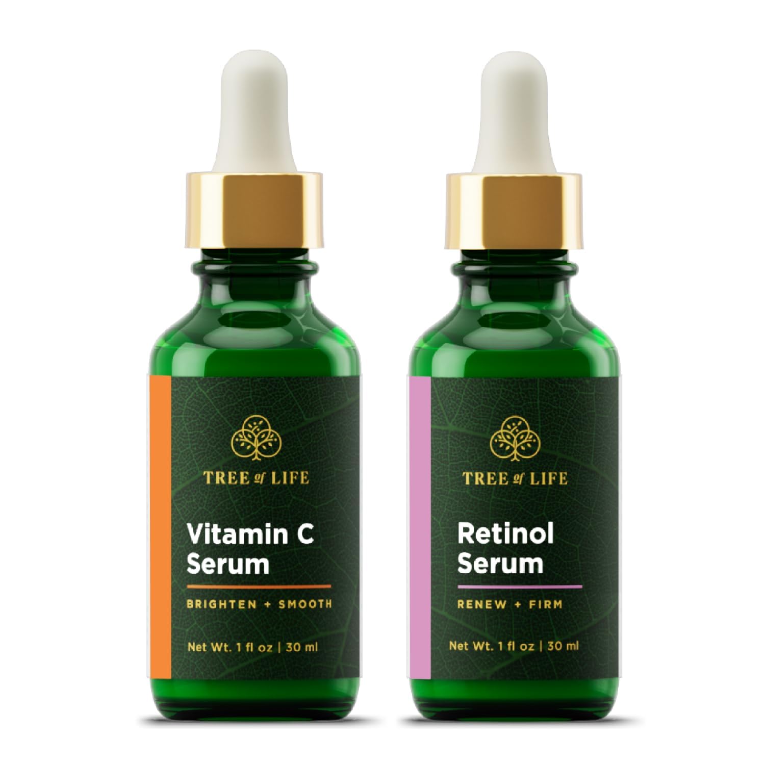 Beauty Facial Skin Care Set, Brightening, Firming, Hydrating, Dry Face, Dermatologist Tested - Vitamin C Serum