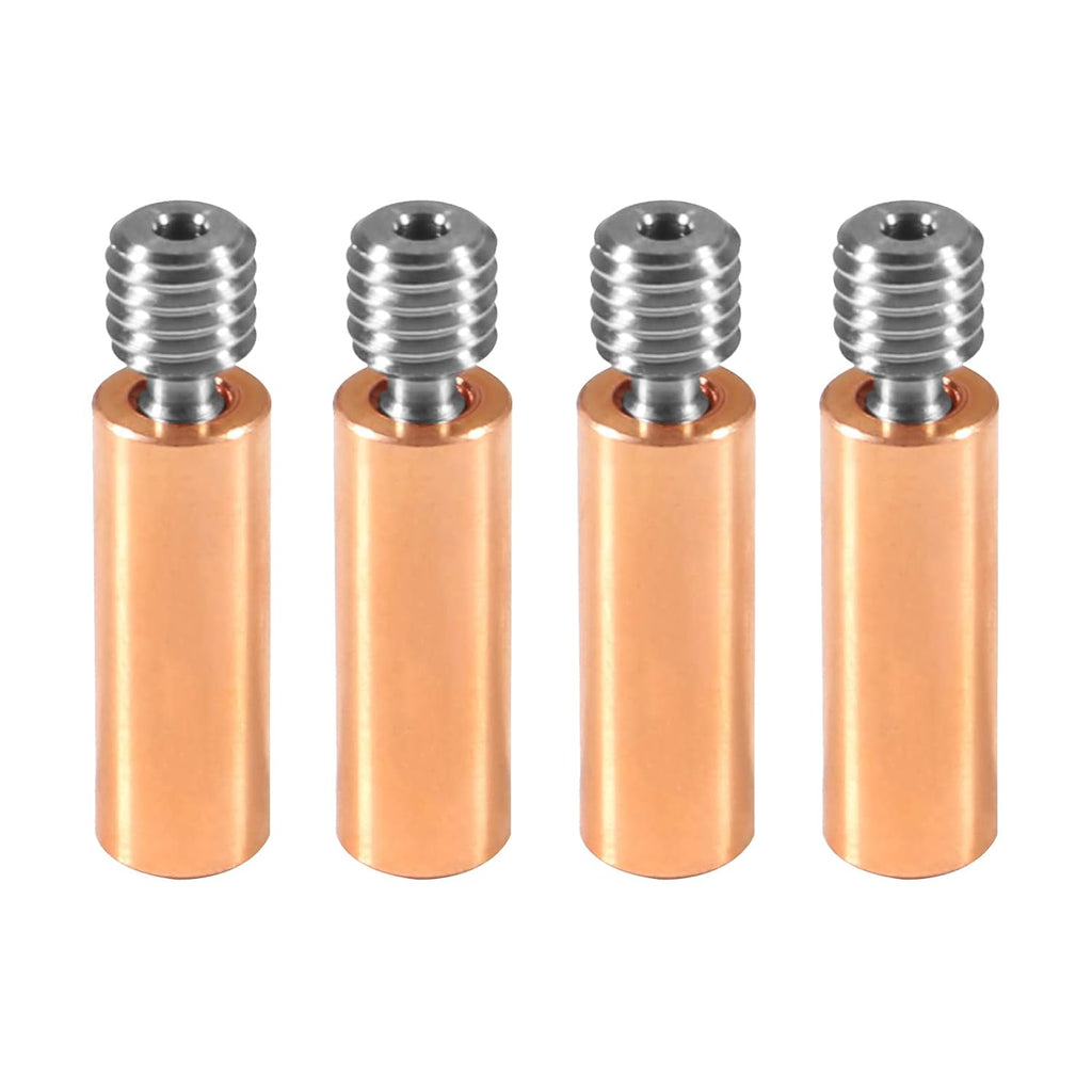 4pcs All Metal Bimetal Heatbreak Copper Titanium TC4 Throat High Temperature for Creality 3D Printer CR10 Hotend