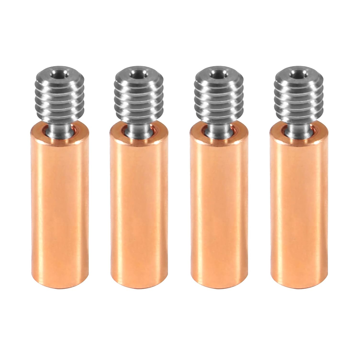 4pcs All Metal Bimetal Heatbreak Copper Titanium TC4 Throat High Temperature for Creality 3D Printer CR10 Hotend