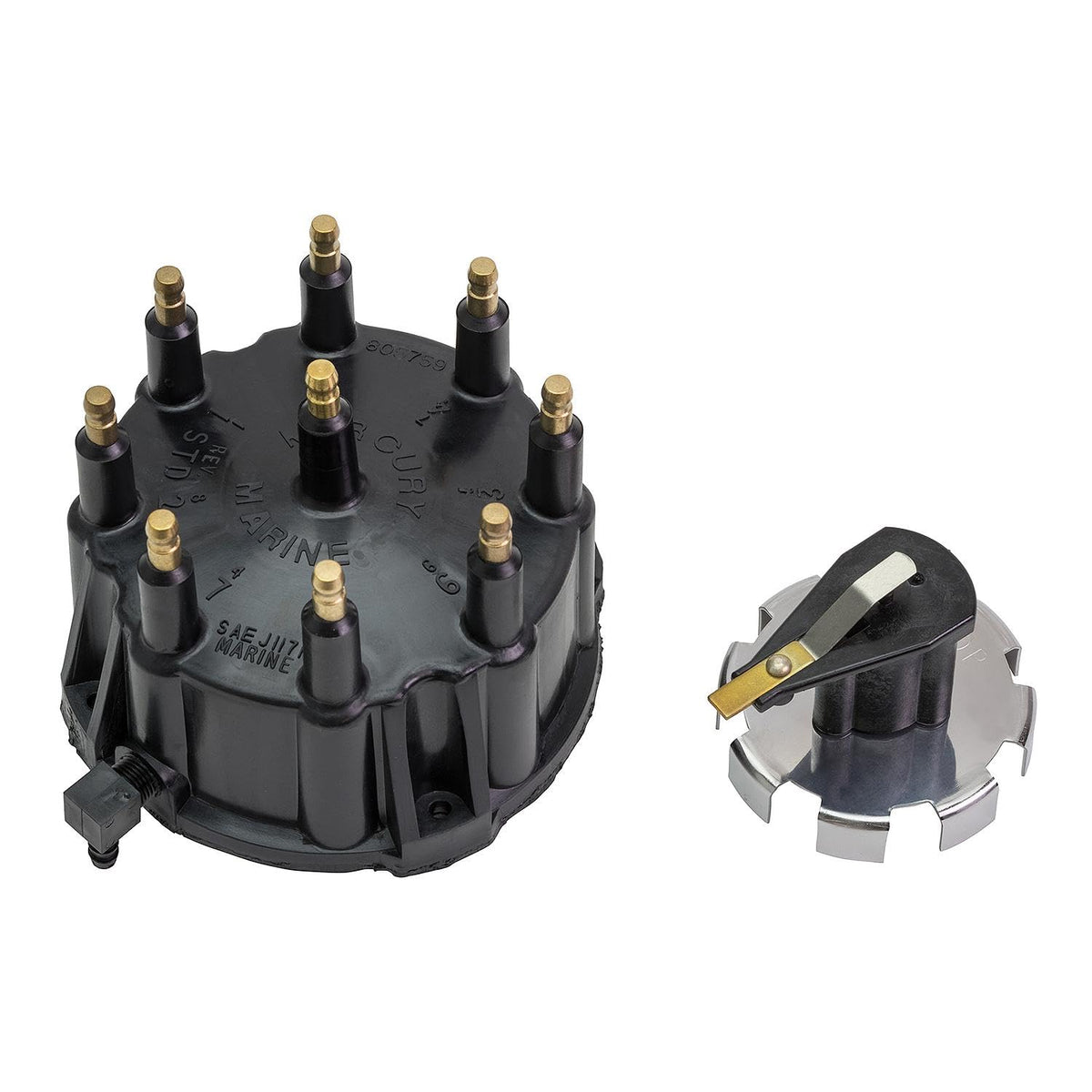 Quicksilver 805759Q3 Distributor Cap Kit with Cap, Rotor, and Gasket for General Motors V8 MerCruiser Engines with Thunderbolt IV and V HEI Ignition Systems