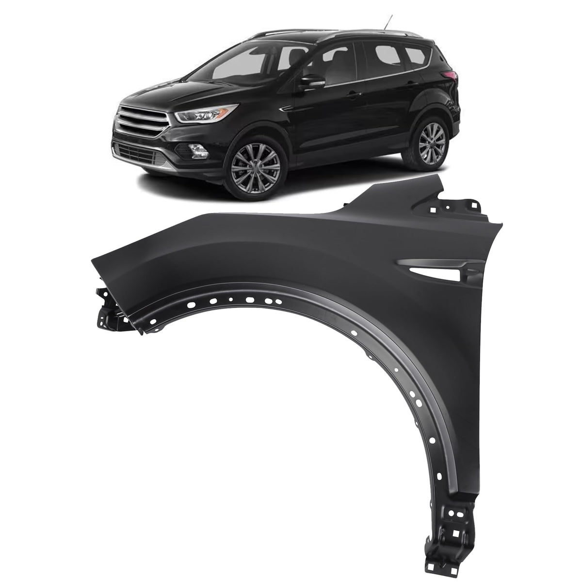 LYZ Front Left Fender Compatible with 2013-2017 Ford Escape