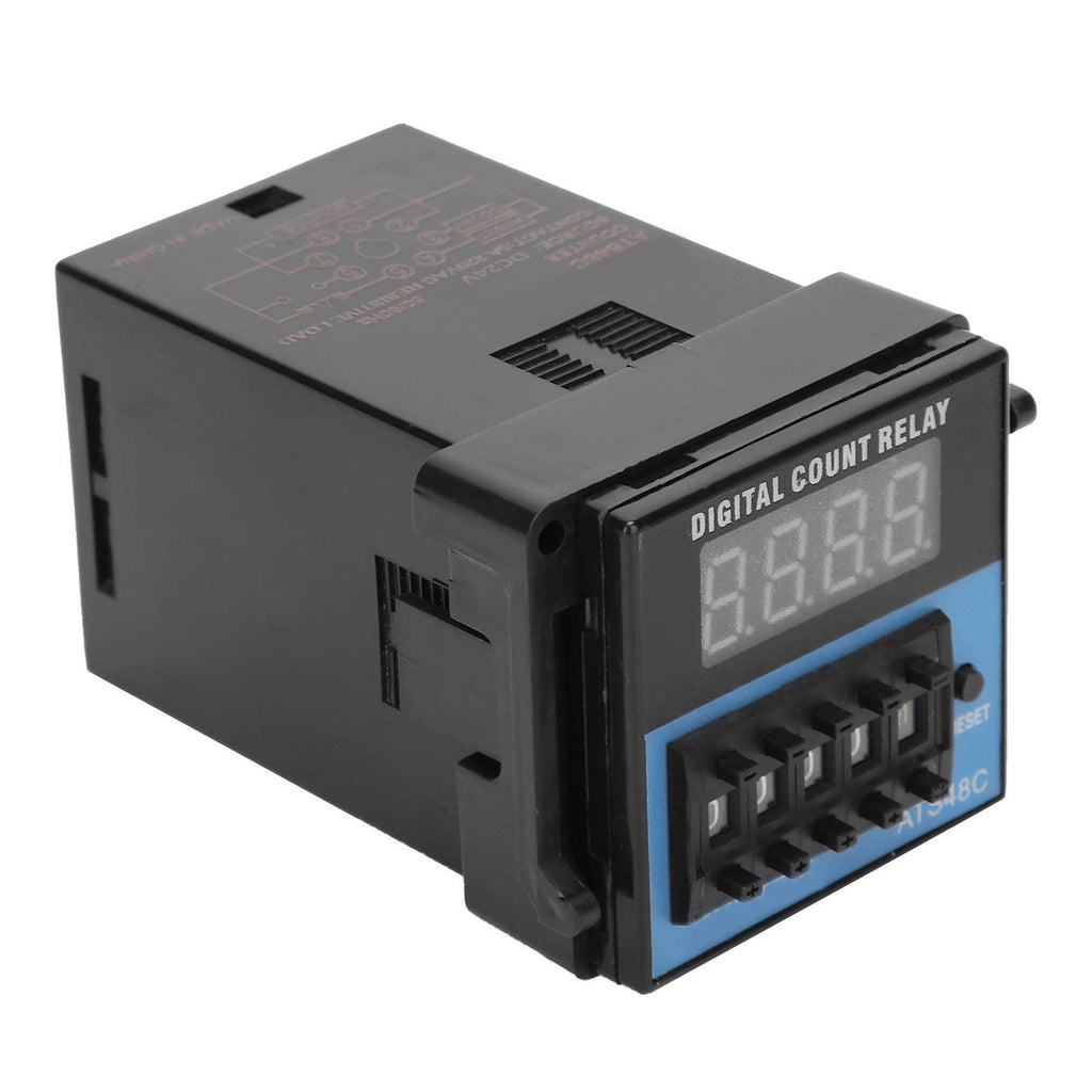 Badafaci Cycle Delay Timer Relay, Plastic ATS48C Time Relay with LED