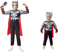 Children's superhero Thor costume Classic Muscle Costume Suit,Includes headpiece, hammer, cape…