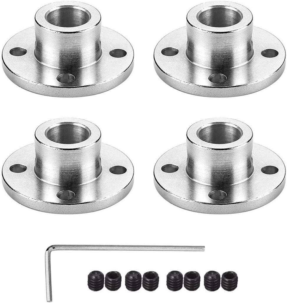 4Pcs 10mm Flange Coupling Connector, Rigid Guide Model Coupler Accessory, Shaft Axis Fittings for DIY RC Model Motors
