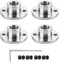 4Pcs 10mm Flange Coupling Connector, Rigid Guide Model Coupler Accessory, Shaft Axis Fittings for DIY RC Model Motors