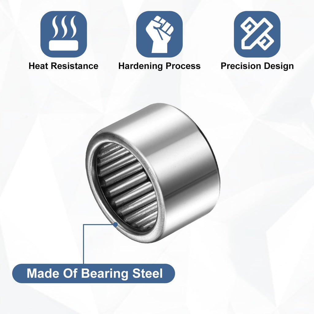 uxcell 4 Pcs B1210 Needle Roller Bearings, 3/4 Bore 1 OD 3/4" W