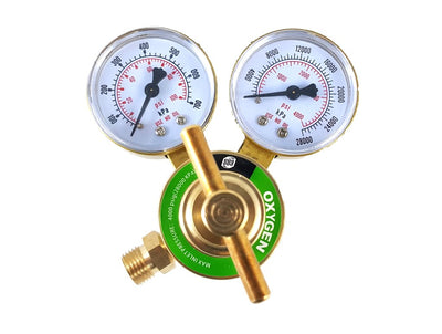 SÜA - Oxygen Regulator Welding Gas Gauges - CGA-540 - Rear Connector - LDB series - Check all the pictures and read the full description of this product to make sure it fits your tanks and hoses.