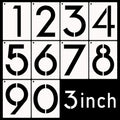 DXCYZ 3 Inch Large Number Stencils Kit 0-9 Address Number Stencil, 10PCS Reusable Plastic Painting Number Templates