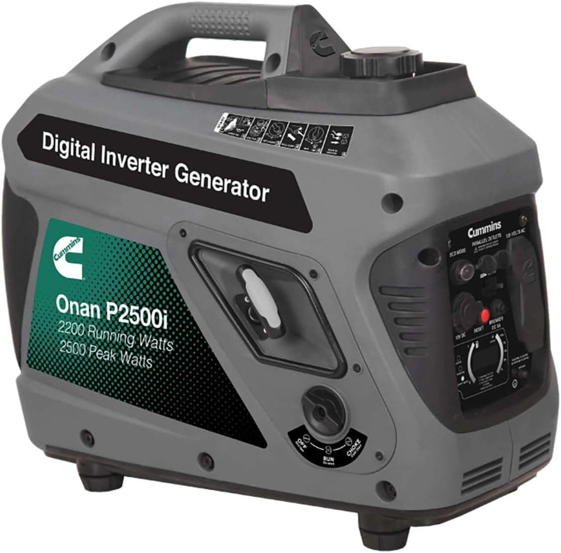 Onan P2500i Portable Digital Inverter Generator, 2200 Running Watts with 2500 Peak Watts, Perfect for Home, Camping