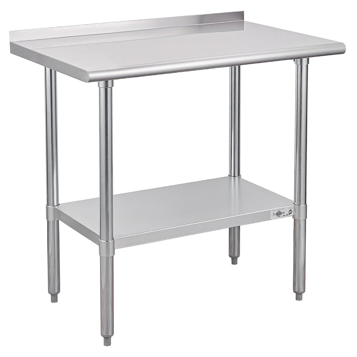 Stainless Steel Prep Table 24''x36'' Workbench with Backsplash