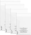 Clear Resealable Poly Bags with Suffocation Warning (400 Pack) - 4 Sizes: 4x6, 5x7, 6x9, 8x10 - Self-Seal Plastic