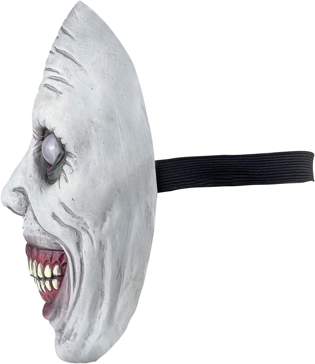 Scary Halloween Mask Smiling Demons Horror Scariest Creepy White Masks with Eye for Cosplay