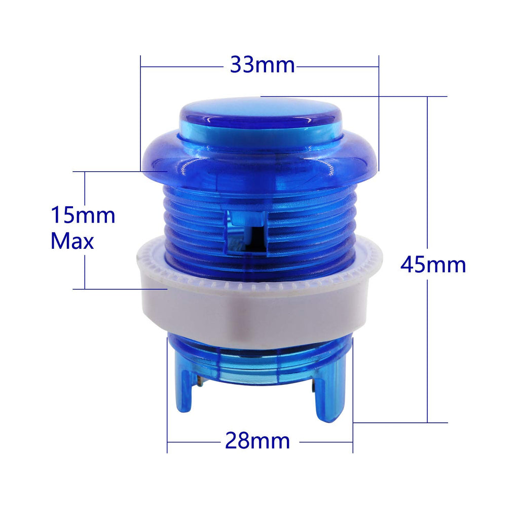 Arcade 2 Player Game Controller Stick DIY Kit LED Buttons with Logo MX Microswitch 8 Way Joystick USB Encoder Cable