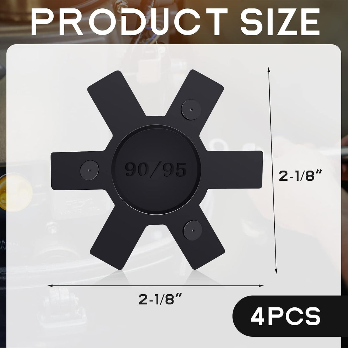 Fabbay 4 Pcs L095 Flexible Nbr Rubber Spider Insert for Jaw Coupling