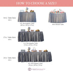 Table Skirt for 8 ft Rectangular Table-21 ft Black Table Skirting Polyester Cloth-Wrinkle Resistant Pleated Banquet