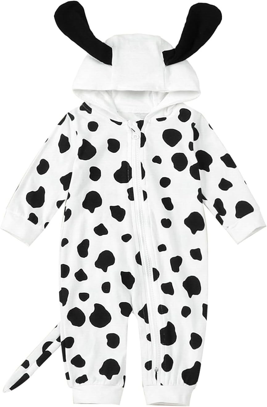 Baby Dog Halloween Costume Boy Girl Dalmatian Spotted Puppy Jumpsuit Aminal Halloween Cosplay