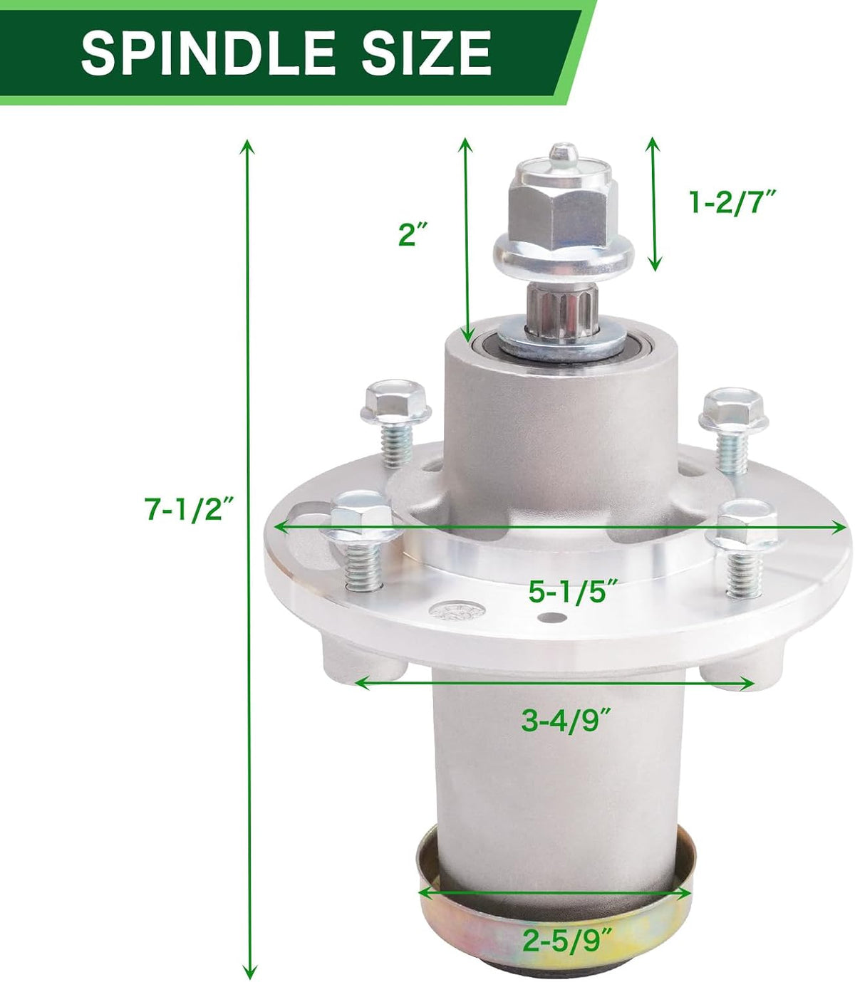 539112170 532112171 Spindle Assembly Fit for Husqvarna Z254F MZ61 MZ54 MZ5225 EZ4216 YTH24V48LS GT52XLS FD52M FD48 GT48 YTH24V42LS Lawn Mower (3 Pack)
