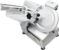 550W Electric Meat Slicer, 550W Commercial Meat Slicer with 10 Inch Carbon Steel Blade, Adjustable Thickness for