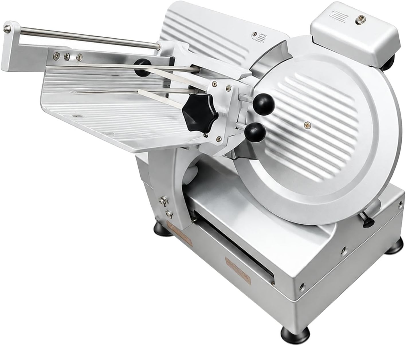 550W Electric Meat Slicer, 550W Commercial Meat Slicer with 10 Inch Carbon Steel Blade, Adjustable Thickness for