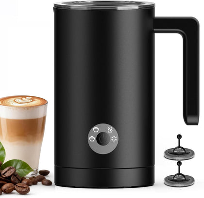 4-in-1 Electric Milk Frother & Steamer – Automatic Frother Machine, Barista-Style Hot & Cold Foam for Lattes