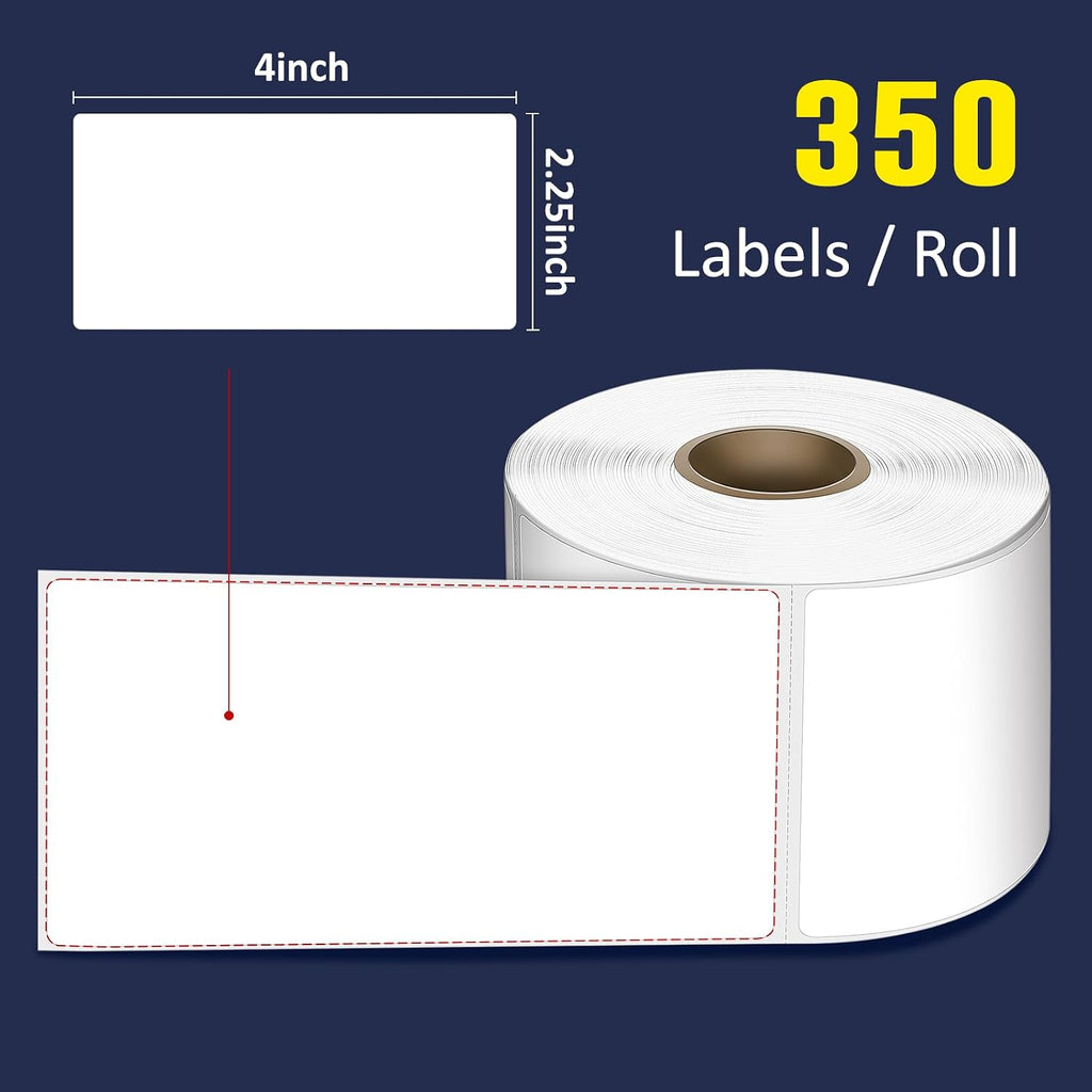 2.25" x 4" Direct Thermal Labels, 350 Shipping Postage Labels