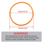 2pcs Pressure Cooker Sealing Silicone Home Seal O Ring Rubber Clear Replacement Gasket Cooking Tools(2pcs 34cm)