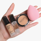 Waterproof Full Coverage Concealer Makeup Kit with Primer Sponge - Matte Liquid Foundation for Face, Eye, and Acne