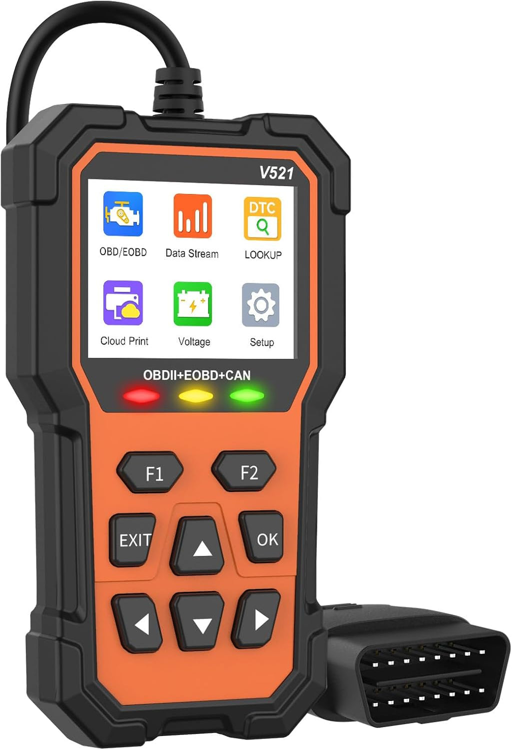 OBD2 Scanner [Pro Edition] – Full System Car & Truck Code Reader with Check Engine Reset, Live Data, Mode 6 & 8, EVAP