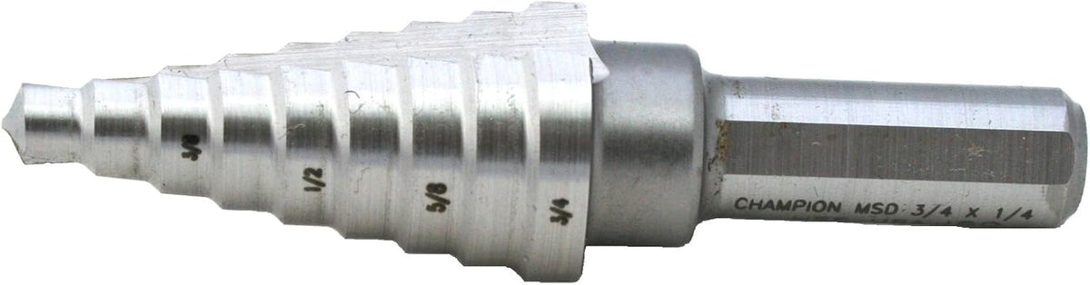 Champion Cutting Tool Step Drill Bit: MSD-1/2 (Unibit #10)