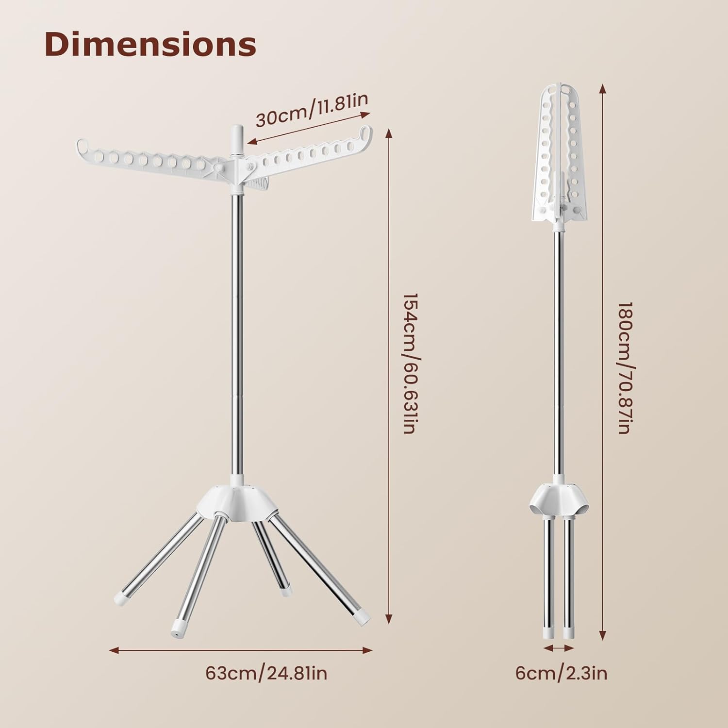 Foldable Clothes Drying Rack, Rotatable Free Standing drying rack , 1 Layer | 360°rotatable foldable clothes drying