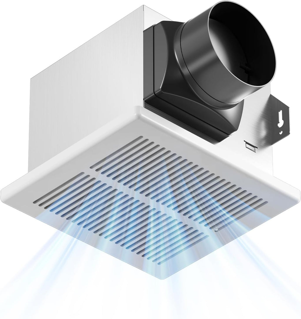 Amico Bathroom Exhaust Fan, 1.5 Sones, 110 CFM, No Attic Access Needed