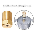 6PCS Synchronous Synchron Turntable Motor 50/60Hz AC100~127V CCW/CW 4W with 7mm Flexible Coupling Connector and 6ft Power Cord Switch Plug for Cup Turner,Cuptisserie,or Guide Motor (5-6RPM)