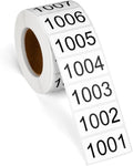 Consecutive Number Stickers, 1001-2000 Self-Adhesive Inventory Labels