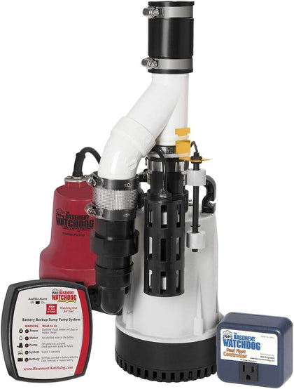 THE BASEMENT WATCHDOG Model DFK961 1/3 HP Combination Submersible Sump Pump with Cast Iron/Cast Aluminum Primary Sump