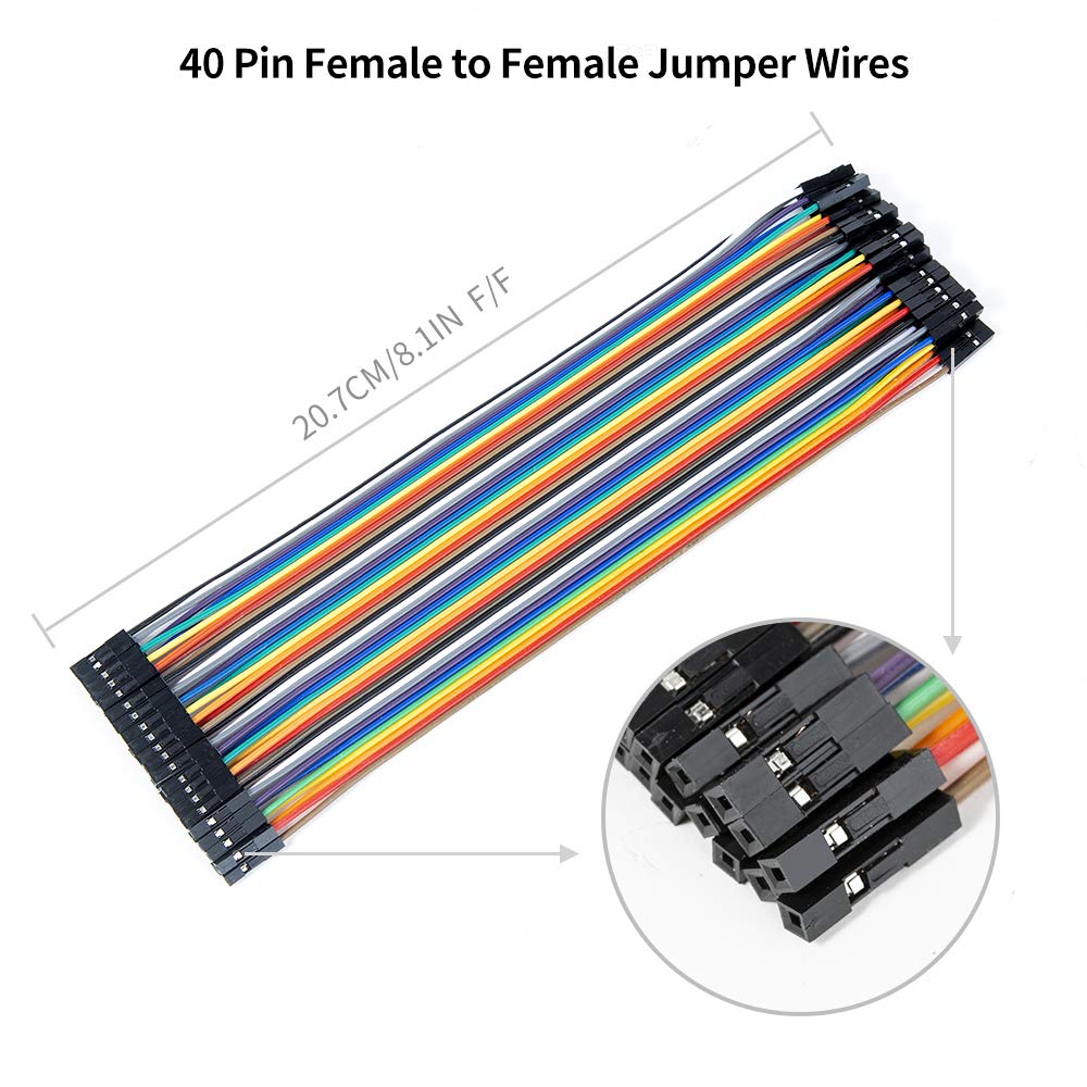 Breadboard Jumper Wires Kit, 2Pcs 830 Tie Points & 2Pcs 400 Tie Points & 120 Pcs Multicolor Jumper Wires for Electronics Projects
