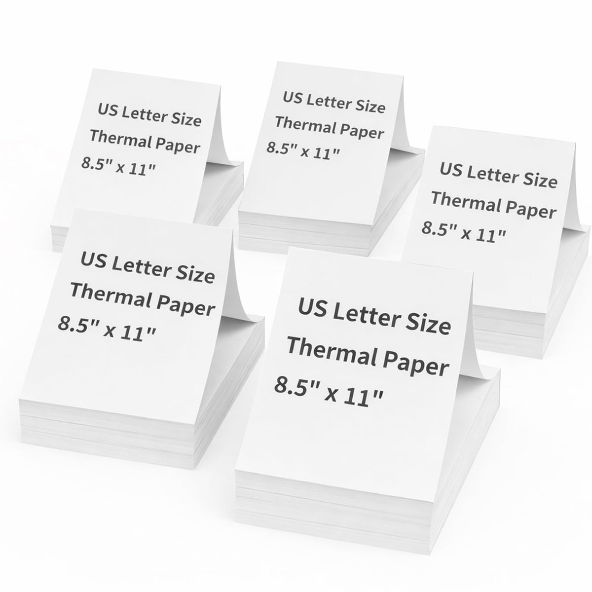 Thermal Printer Paper 8.5 x 11 Inch, 1000 Sheets US Letter Size Thermal Paper, Folded, Continuous, Perforated