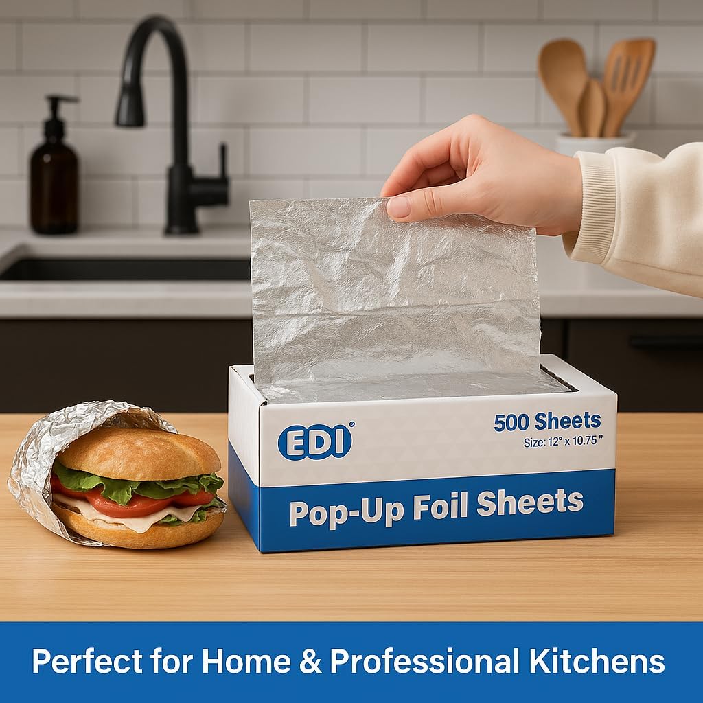 Heavy Duty Aluminum Foil - Pop Up Sheets (12" x 10.75", 500)