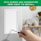 White Modern Decorative Blank Wall Plate Light Switch Cover