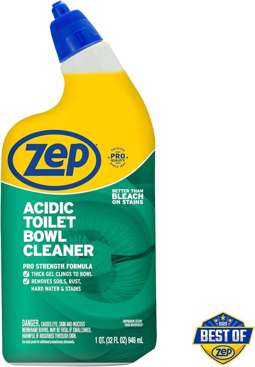 Acidic Toilet Bowl Cleaner, 32 fl oz (Pack of 4)