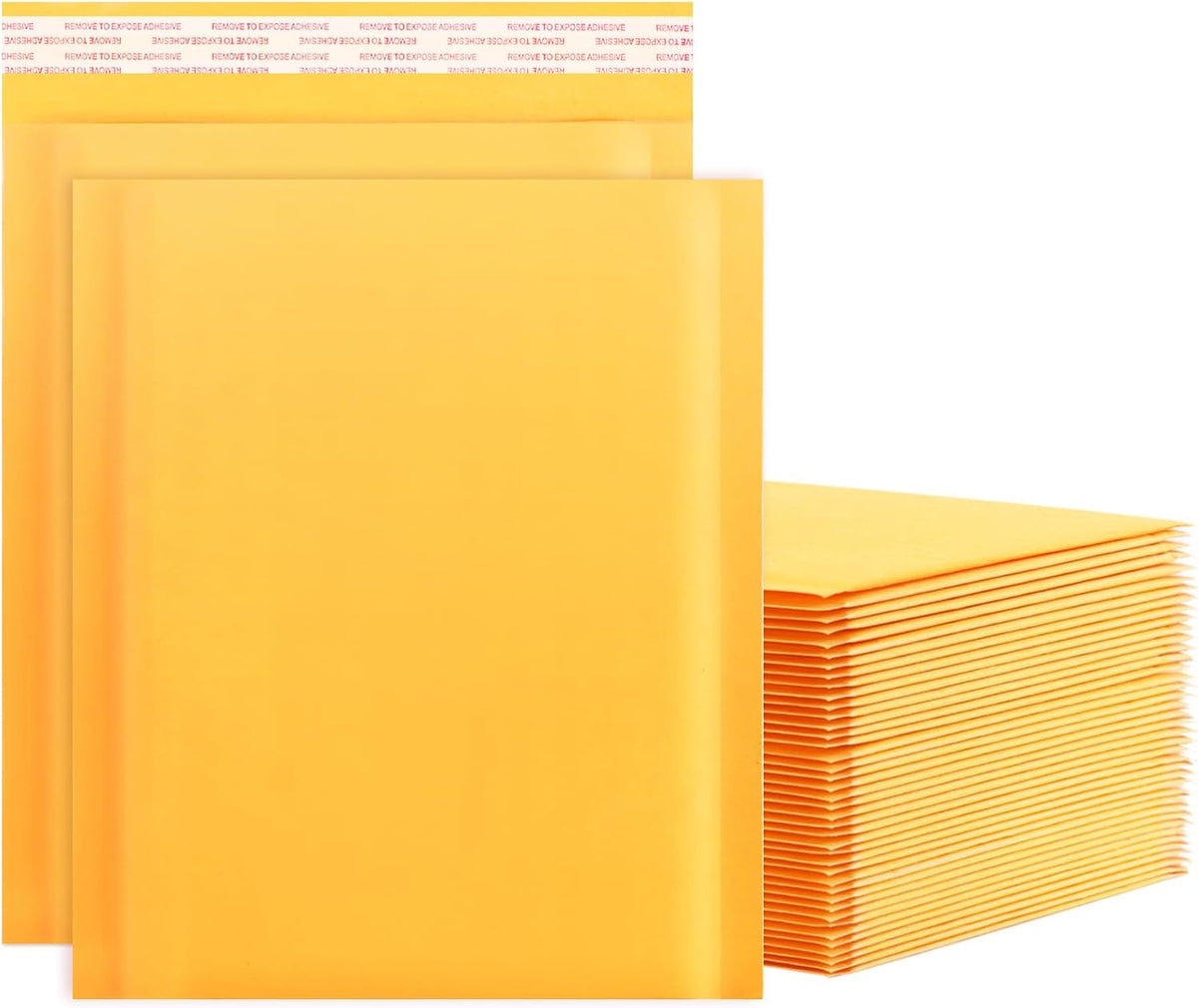 Kraft Bubble Mailers 8.5x11inch 50Pack Yellow Self-Seal Padded Envelopes Bubble Opaque Padded Mailers Shipping Bags