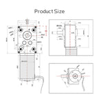 5840-31ZY Worm Gear Motor DC 12V 24V 7RPM~470RPM Speed Adjustable DC Gear Motor Miniature Small Motor High Torque High Power 5.0 1Pcs(24V 60RPM_SINGLE MOTOR)