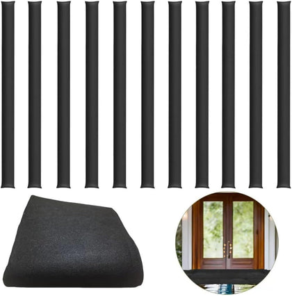 Water Barrier 5 ft x 6.5 inch Absorbent Flood Barriers Home Sandless Sand Bags for Flooding Reusable Water Absorber