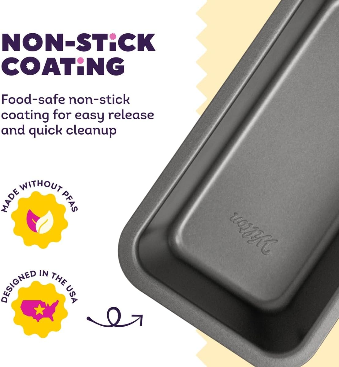 Silver Non-Stick Loaf Pan, Made Without PFAS, 8 x 4 in.