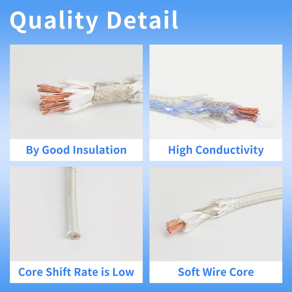 7 Gauge High Temperature Wire 50Ft, 7 AWG Heat Resistant Copper Wire