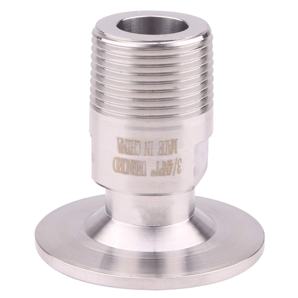 DERNORD 1.5'' Tri clamp Adapter to 3/4 inch MNPT Thread Ferrule Sanitary Pipe Fitting