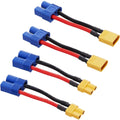4 Pack 16AWG XT30 to EC3 Adapter Connector ec3 to xt30 Adapter